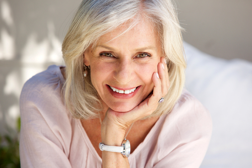 Woman smiling at camera 